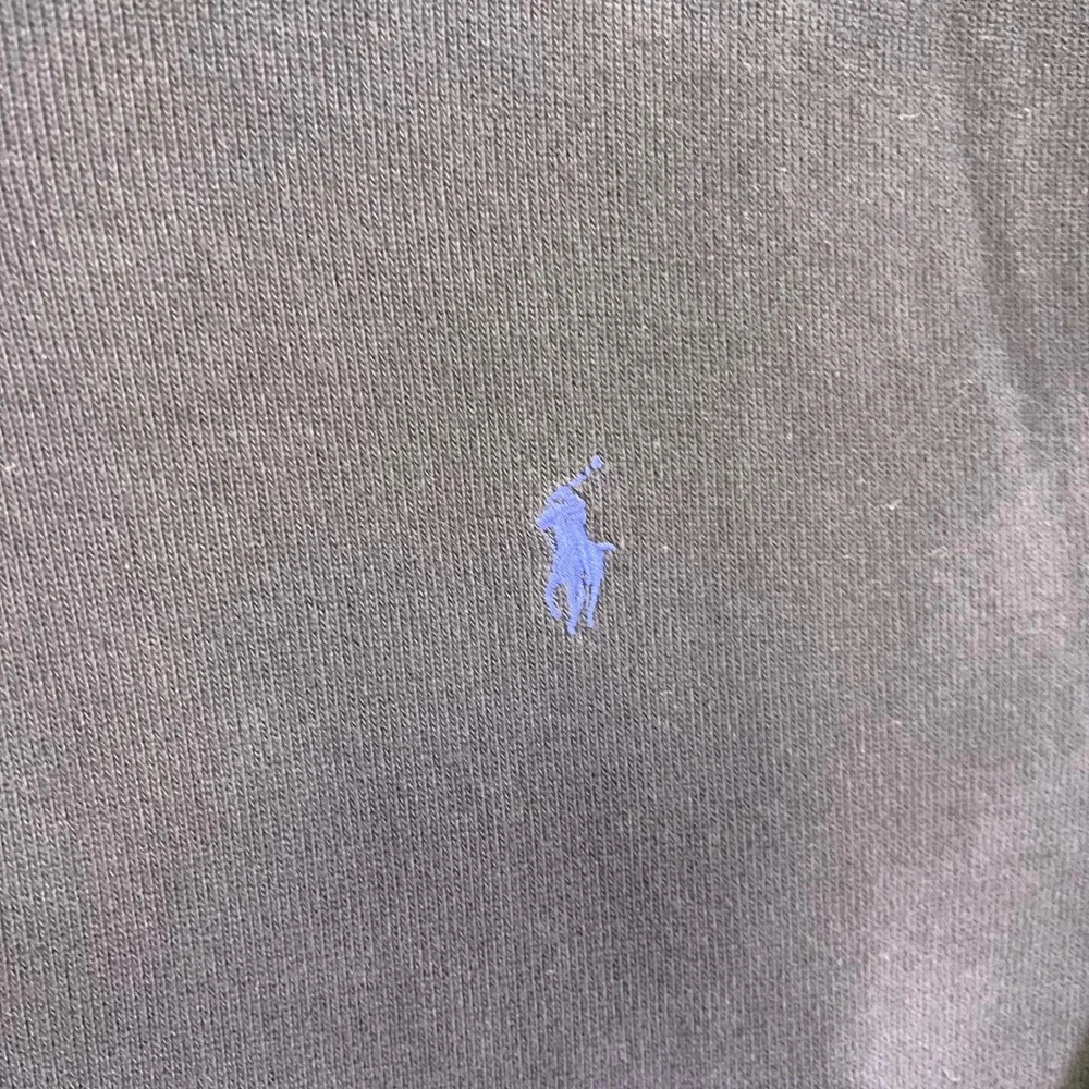 Polo Ralph Lauren Quarter Zip Pullover Mens L Black Cotton Casual Mock Neck Pony